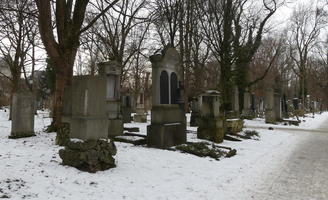 Long view of cemeteries