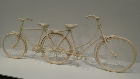 three wheel two headed bicycle