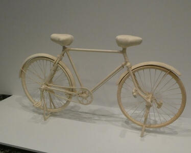 two seat no handlebars bicycle