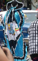 Cape of blue sequined outfit