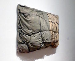 wrapped burlap by Christo