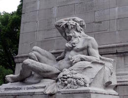 3/4 profile of reclining man
