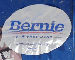 Crinkled “Bernie for President” sticker