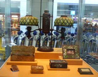 Tiffany student desk set and lamps