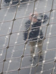 self reflected in mirror ball