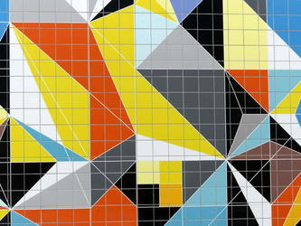 geometric wall closeup