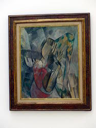 picasso girl playing mandolin