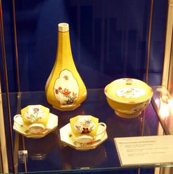 yellow dishware