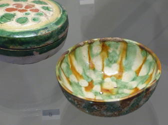 green and brown bowl