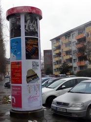 kiosk with culture ads
