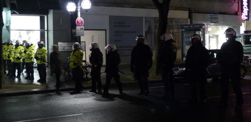 Line of police