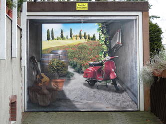 painted garage door