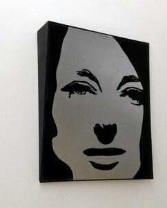 black gray womans face
