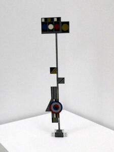 abstract vertically oriented sculpture