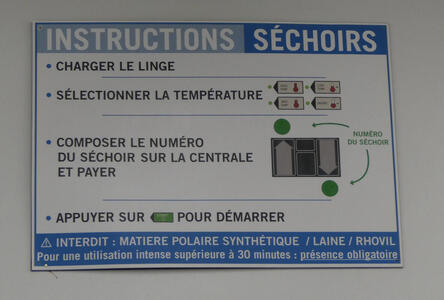 Instructions for the dryer