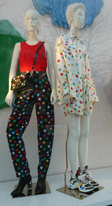 polka dot dress and pants