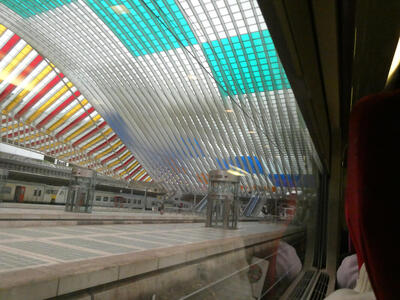 curved colorful roof