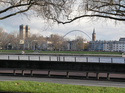 landscape with arch in background