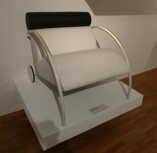 black and white chair