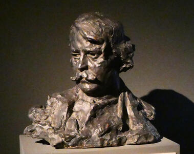 bust of man with moustache