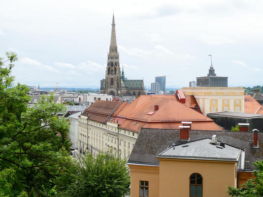 view of Mariendom from castle