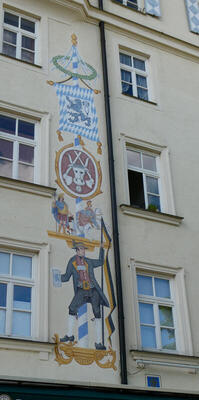 paintings on side of wall
