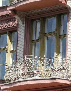 ornate ironwork on balcony