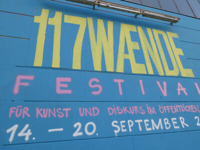 Text: 117WAENDE Festival Für Kunst und Diskurs im öffentlichen 14.-20. September 2026
