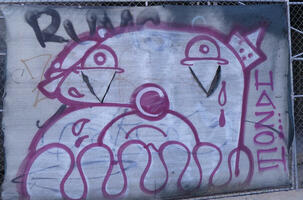 Sad creature with tears coming from its eyes