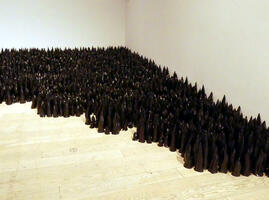 Multiple black wavy “candles“