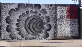 Fractal-looking black and white pattern