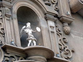 Angel holding sword and shield