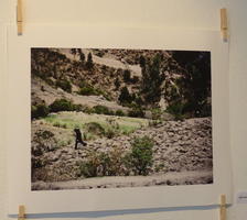 Photo of man running through mountain landscape