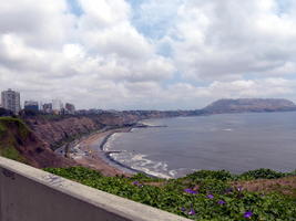 View of curved stretch of beach