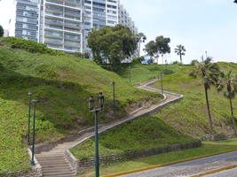 Winding stone stairway down to sea
