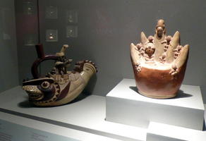 Vessel in form of spotted dog