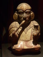 Man with pipe in mouth