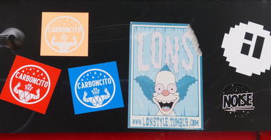 Stickers on a wall