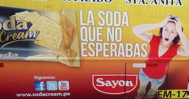 Woman with amazed expression; text: “The soda cracker you weren't expecting”