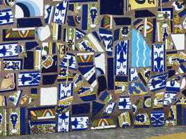 “Mosaic” with mismatched tiles at random angles