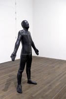 Standing man with arms spread out