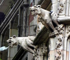 snarling animal reliefwork