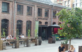 Exterior brown brick building
