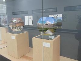 3-d solids showing 360 degree view of famous places