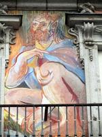 Balcony painting of faun