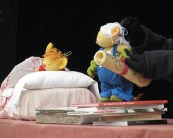 Puppets of mouse and cat