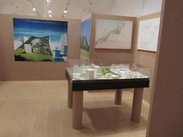 Architectural drawings and 3-d model of a building complex