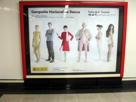 Six dancers in colorful costumes. Main title: National Dance Company