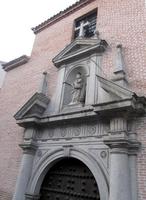 Side of some religious building with pink-colored bricks