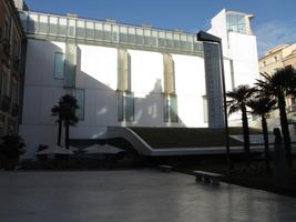Front of white, modern building